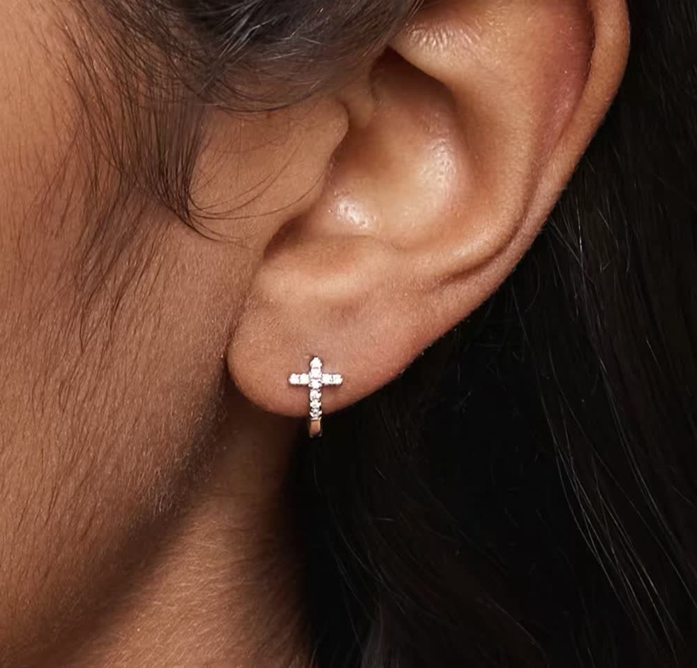 Chrome Hearts Cross Stud Earrings
